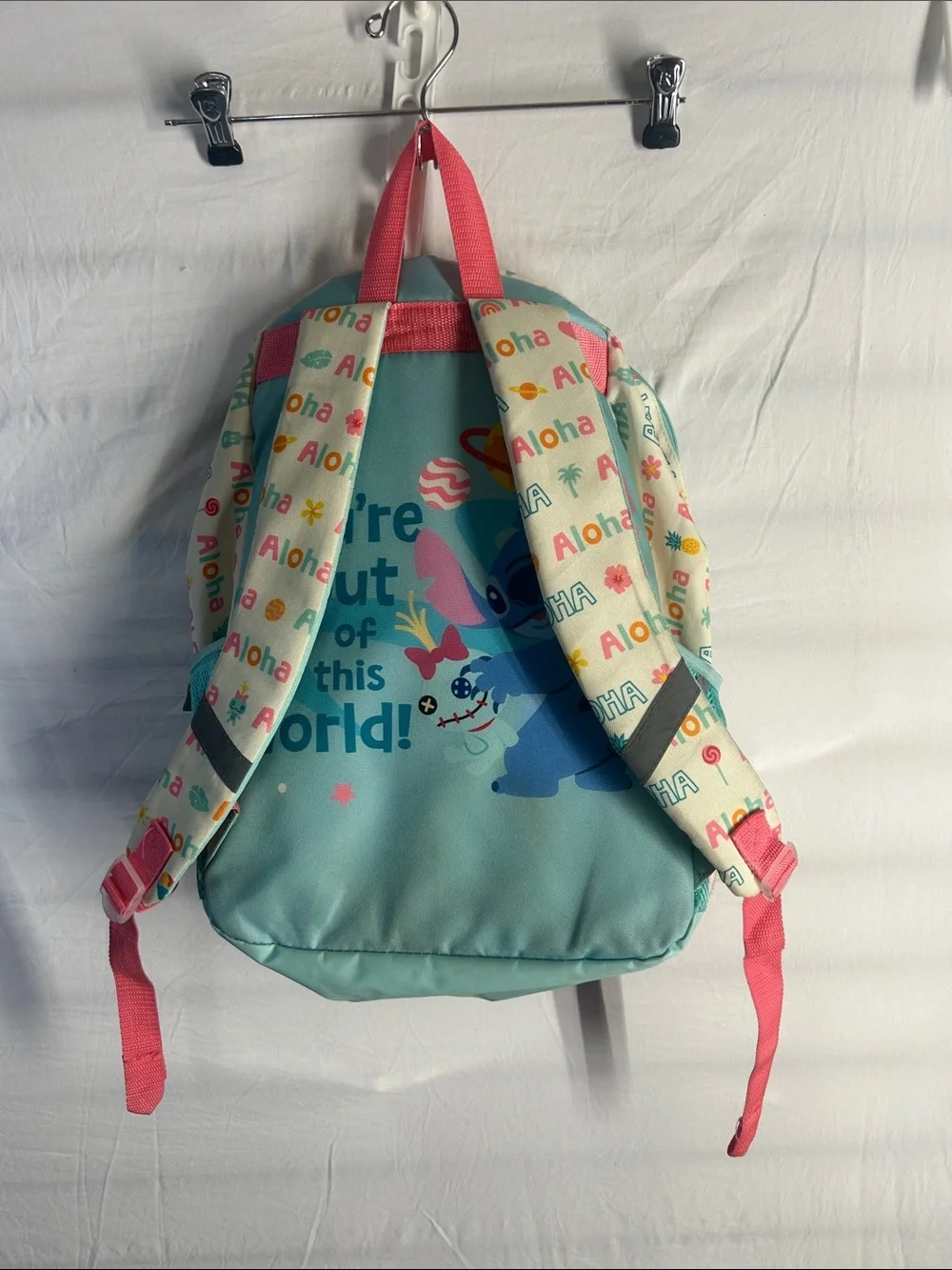 Disney Iridescent Pink & Teal Lilo & Stitch Kids Backpack